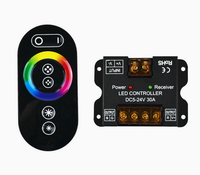 Éclairage et accessoires d'éclairage, variateurs de lumière, contrôleur LED RGB 10A 3 canaux RF tactile et télécommande colorée en fer