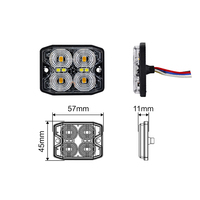 ECE R65 R10 Zulassung Bernsteinfarbenes LED-Blitzlicht für LKWs LED-Notfall-Warnblitzlicht