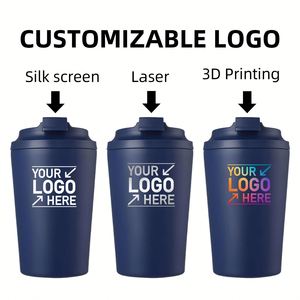 Custom Logo 12oz Reusable Cup Double Wall Vacuum Insulated Tumbler Travel Mug Cups Stainless Steel Coffee Mugs With Lid for Gift - Product Image 4