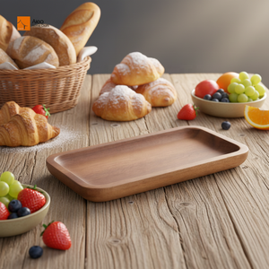 ถาดเสิร์ฟชีส ของหวาน และของว่าง ทำจากไม้มะกอกทรงสี่เหลี่ยมผืนผ้า งานแฮนด์เมด หรูหรา เป็นมิตรกับสิ่งแวดล้อม ทนทาน เหมาะสำหรับตกแต่งบ้าน - Product Image 2