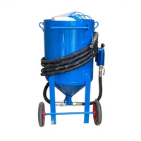 Machine de sablage pneumatique mobile manuelle simple pour le nettoyage des murs intérieurs de pipeline et l'élimination de la rouille