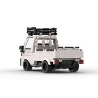 Camion blanc compatible avec les voitures célèbres, blocs de construction MOC en plastique pour voitures de course à petites particules, jouet de construction