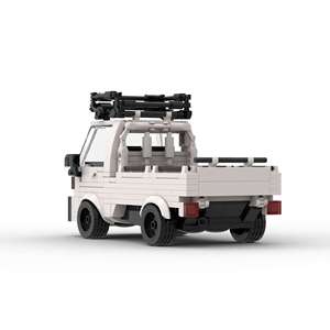 Camión Blanco Compatible con Autos Famosos, Coche de Carreras de Partículas Pequeñas, Bloques de Construcción MOC, Juguete de Construcción de Plástico - Product Image 2