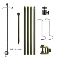 Hearthxy Rod Holder Fishing Rod Stand Aluminium Adjustable Tripod Fishing  Pads Telescopic Fishing Rod Support Stand Portable for Outdoor Sports and