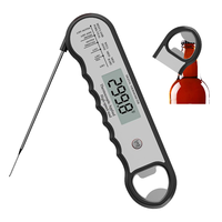 Thermomètre numérique pour barbecue, sonde en plastique, écran LCD, alimenté par piles, pour la cuisson des aliments, du four, de la friture, des steaks, de la cuisine