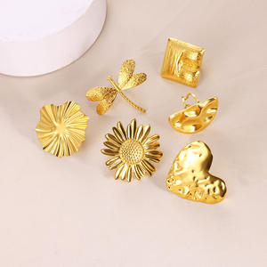 Haute Qualité Populaire En Acier Inoxydable Anneau Plaqué Or Coeur Anneau Géométrique Fleur <span class=keywords><strong>Libellule</strong></span> Ouverture Anneaux Femmes Bijoux De Mode - Product Image 4