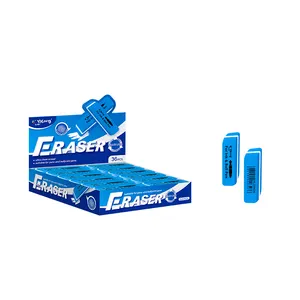 Yalong 36Pcs Custom Gum Tpr Materiaal Rubber Blauwe Kleuren Vierkante Gum Stationaire En Schoolbenodigdheden