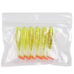<b>Floating</b> Biomimetic Soft Fish Bait T Tail 8Cm 6 Pack Glow In Dark Artificial Lure For Bass Freshwater <b>Fishing</b> - Product Image 5