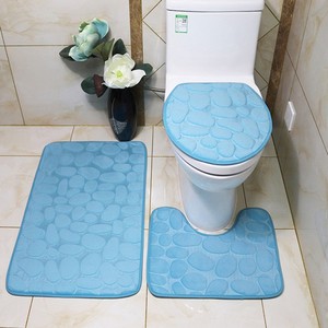 <span class=keywords><strong>Tapis</strong></span> de sol antidérapant à motif galets gaufré, ensemble de trois pièces, pour cuisine, salle de bain, douche, <span class=keywords><strong>tapis</strong></span> absorbant antidérapant pour porte - Product Image 6