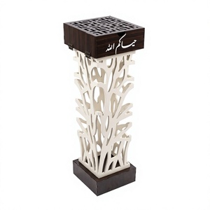 Quemador de Incienso de Sándalo Indio de Alta Gama para Mesa, con Recortes Geométricos, Decoración Orgánica Religiosa para Aromaterapia y Bienestar en el Hogar - Product Image 1