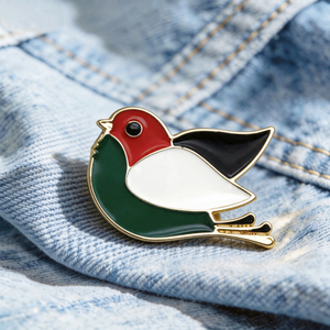 Épinglette décorative en émail Aigle du soleil de Palestine, Accessoire de mode, Cadeau de solidarité pour la paix, Souvenir, Vente en gros - Product Image 1