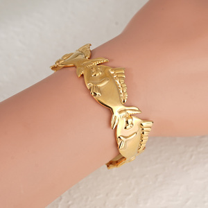 Pulseras OEM/OEM personalizadas, impermeables, de acero inoxidable, chapadas en oro, joyería de moda, hipoalergénicas, pulseras de oro para mujer. - Product Image 6