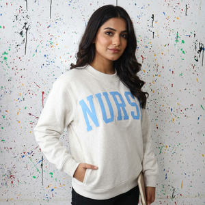 Sudadera con Capucha NURSE ASH GREY SKY BLUE, 100% Algodón, Invierno, para Hombre, Vintage, Hilos Finos - Product Image 1