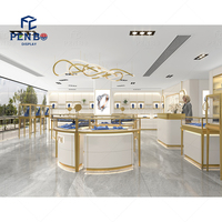 Designs classiques de présentoirs à bijoux sur mesure pour comptoirs, salles d'exposition de bijoux à Dubaï, mobilier moderne pour magasins de bijoux