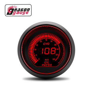 DRAGON <span class=keywords><strong>GAUGE</strong></span> Vloeibaar Kristal Display <span class=keywords><strong>52mm</strong></span> 150 PSI Oliedrukmeter Met Sensor Autometer Blauw Rood Licht Digitaal 12v (6256-B) - Product Image 2