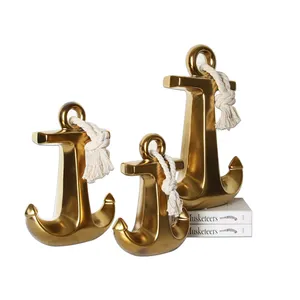 Newest Design Luxury Gold Other Home Decor Ceramic Anchor Decorations