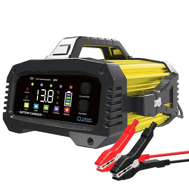 Automatic Repair 12v 24v 25A Adjustable Smart Charger 7 Stage AGM GEL Lifepo4 Lead Acid Battery Charger for Car Truck Motorcycle