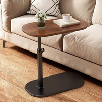 Ensemble de petites tables d'appoint modernes en bois relevables pour chambre à coucher, balcon, salon, rangement et utilisation avec un canapé