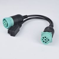 Câble d'extension OBD Linkyou DT J1939 9 broches mâle/femelle en Y, conducteur en cuivre pur, 12V/24V, pour suivi GPS ELD