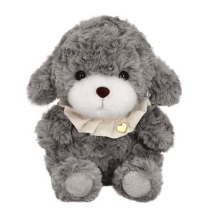 Animal en peluche-Compagnon réconfortant-Animal en peluche ultra doux Animaux <span class=keywords><strong>de</strong></span> la ferme-17cm 3 couleurs Asst. Chiens avec bavoir - Product Image 1