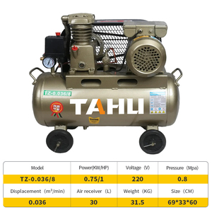 Kompresor Piston portabel 4HP, sabuk kekuatan mesin diesel, kompresor udara digerakkan - Product Image 5