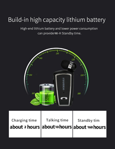 Tssd F-V3 Xách Tay Cổ Áo Clip Căng Ra Dây Tai Nghe Không Dây Lavalier Microphone Bluetooth Tai Nghe Earbuds Cho Điện Thoại Di Động - Product Image 3