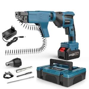 Electric Chain <strong>Gun</strong>, Lithium Battery Automatic <strong>Screw</strong> <strong>Gun</strong>, Portable <strong>Plasterboard</strong> Brushless Nail <strong>Gun</strong>, Chain <strong>Screw</strong> <strong>Gun</strong> - Product Image 1