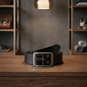 Cinturón de Cuero Vacuno Genuino Hecho a Mano para Hombre, Estilo Casual, Ecológico, con Logotipo Personalizado, Marca BS INTERNATIONAL NA167, Superventas - Product Image 1