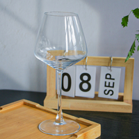 Verre à vin à long pied, gobelet sans plomb, logo personnalisé, soufflé à la main, cristal transparent, verre à vin rouge
