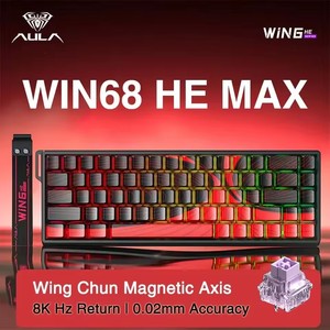 Tastiera Magnetica AULA WIN68 HE PRO per Esports, Cablata con Rapid Trigger, 8K Return, RGB, Hotswap, 68% Low Latency, Tastiera da Gaming Personalizzabile - Product Image 1