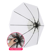 Kit d'éclairage complet Softbox octogonal de 70 cm, support de lumière réglable de 2 m, ampoule LED, boîtes à lumière pliables, ensemble d'éclairage doux pour la photographie