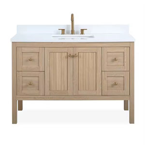 Grosir kabinet perabotan kamar mandi khusus suasana mewah pintar Vanity kamar mandi gaya sederhana dasar Amerika grosir - Product Image 3