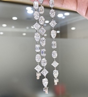 Bracelet tennis en or blanc 18 carats avec diamants de laboratoire taille fantaisie pour femme, certifié IGI, cadeau d'anniversaire et de mariage