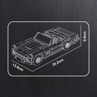 Mould King 10278, 1430 Piezas, Serie de Autos, Auto Deportivo Retro Americano, Bloques de Construcción, Modelo de Ladrillos, Juguete Educativo Técnico