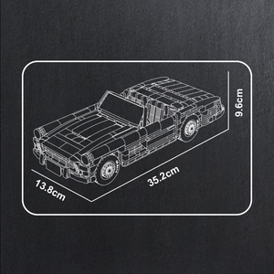 Mould King 10278 1430PCS Série Automobile <span class=keywords><strong>Voiture</strong></span> Cabriolet Américaine Rétro Modèle de Briques à Construire Jouet Éducatif Technique - Product Image 6