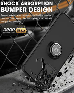 Funda de teléfono de moda antihuellas dactilares con soporte de anillo de rotación 360 a prueba de golpes de alta calidad para Samsung <span class=keywords><strong>M33</strong></span> Infinix Xiaomi Honor - Product Image 2