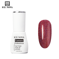 ICE NOVA Gel Polish Holographique UV Effet Diamant Brillant Paillettes Arc-en-ciel avec Étiquettes Personnalisées et Choix Variés de Flacons
