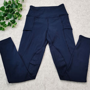 Zwarte Fabrikant Knie Patch Vrouw Paardrijden Panty Hoge Taille Rijlegging Ruiterbroek Kleding Met Zakken - Product Image 1