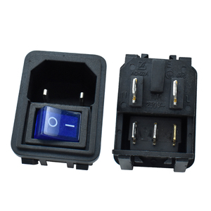 Nuevo adaptador de enchufe IEC 320 C14 toma de corriente integrada de CA interruptor basculante LED 2 pines 3 pines 4 pines enchufe Industrial cobre plástico - Product Image 5