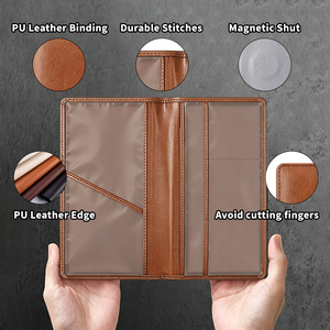 Porte-cartes en cuir PU durable pour papiers de véhicule, logo gravable au laser, en stock maintenant, dossier pour immatriculation et assurance automobile - Product Image 3