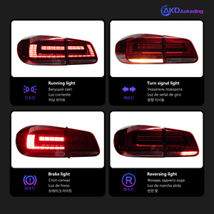 Feux arrière de style automobile pour <span class=keywords><strong>Tiguan</strong></span> 2012-2016, signal LED, frein, indicateur dynamique, signal DRL, accessoires automobiles - Product Image 5
