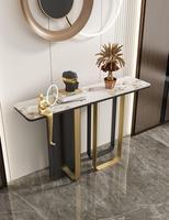 Armoire d'entrée de terrasse Xuanguan en marbre simple moderne Plaque d'entrée murale simple moderne Table d'entrée de terrasse à vue d'extrémité