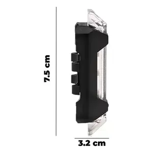 Feu arrière de vélo à LED rouge avec 4 modes, rechargeable par USB, étanche IPx4, en ABS, couleurs éclatantes pour la sécurité cycliste - Product Image 3