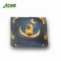 Boîte de calendrier de l'avent du Ramadan de luxe de 30 jours, boîte en papier pour bonbons et chocolats, aimant, avec laminage mat, feuille d'or pour enfants