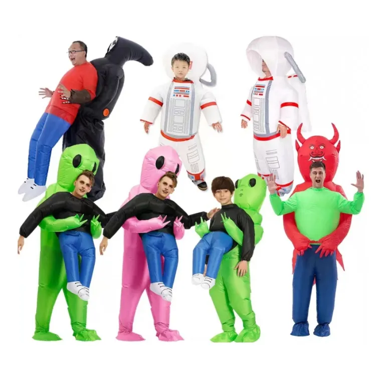Tùy chỉnh ngoài Trái Đất Người Ngoài Hành Tinh Phù hợp với Inflatable thổi lên vui Anime ưa thích ăn mặc người ngoài hành tinh Cosplay Halloween Đảng Inflatable trang phục