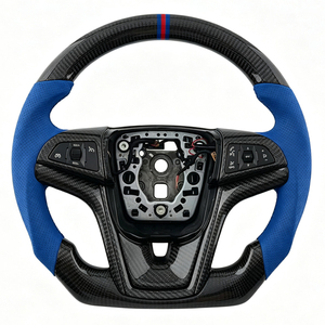 Volant de direction en cuir perforé en fibre de carbone de haute qualité pour Chevrolet Camaro - Product Image 1