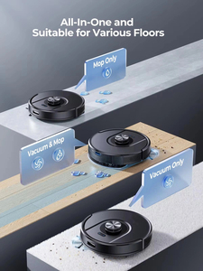 Robot aspirador inteligente alimentado por IA, sensores de caída Navi láser de 360 °, recarga, reanudar, mapa completo, limpieza del hogar, garantía de seguridad delgada - Product Image 4