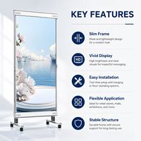 Pantalla LED Transparente Ultrafina de Alto Brillo, Pantalla Holográfica para Ventanas de Cristal de Centros Comerciales