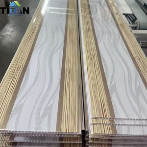 Honduras Cielo Falso Vinilico Blanco <strong>Pvc</strong> Slat Placas De <strong>Pvc</strong> Para Techo <strong>Ceiling</strong> Panels <strong>Pvc</strong> <strong>Ceiling</strong> for False <strong>Ceiling</strong> - Product Image 1