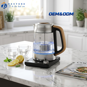 Hervidor de Agua Eléctrico Digital de Vidrio de 1.7L, Hervidor de Agua de Vidrio de Borosilicato de Alta Calidad con Control de Temperatura y Función para Mantener Caliente - Product Image 1